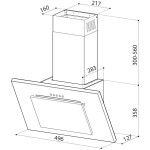 Каминная вытяжка Lex Mini 500 ivory