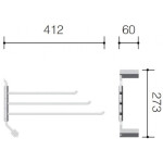 Полотенцедержатель поворотный тройной Schein Watteau 12834 (рога)