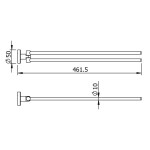 Полотенцедержатель поворотный двойной Langberger Burano 11008C