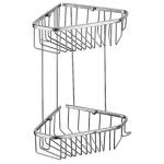 Полка угловая 2-х этаж. хромированная Rainbowl трапеция (18*18/T)