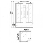 Душевая кабина River Temza 120/120/55 МТ (10000002183)