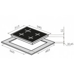 Встраиваемая газовая варочная панель HOMSair HGG646WH