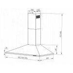 Каминная вытяжка Maunfeld Cork 50 нержавеющая сталь