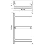 Полка стеклянная тройная WasserKraft K-2033