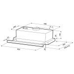 Встраиваемая вытяжка Krona Kamilla Slim 600 Ivory 1 мотор