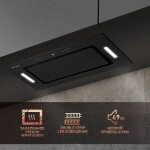 Встраиваемая вытяжка Weissgauff Aura 850 BL