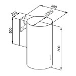 Каминная вытяжка Maunfeld Lee Side C 39 нержавеющая сталь