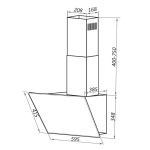 Каминная вытяжка Maunfeld Eagle 60 белое стекло