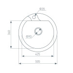Кухонная мойка Zigmund & Shtain Kreis 505F речной песок
