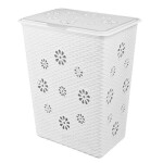 Корзина для белья Альтернатива Плетенка М2254 белый