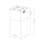 Островная вытяжка Korting KHA 45970 W Cube