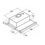 Встраиваемая вытяжка Cata TF 5260 BK