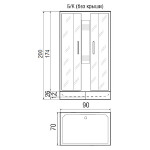 Душевая кабина River Quadro Б/К 90/70/24 МТ (10000002984)