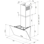 Каминная вытяжка Krona Helga 600 black S