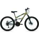 Велосипед Altair MTB FS 24 D бежевый/ченый 2022 г 15" RBK22AL24051