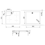 Встраиваемая электрическая варочная панель Smeg SE263TD1