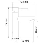Смеситель для раковины WasserKraft Main 4104 хром