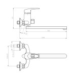Смеситель для ванны WeltWasser WW MX Isar 553