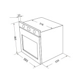 Встраиваемый электрический духовой шкаф HOMSair OEM657BK