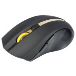 Мышь Oklick 495MW черный/золотистый