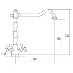 Смеситель для мойки Kuppersberg PROVANCE KG1870 GOLD