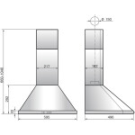 Каминная вытяжка Elikor Сигма 60П-650-К3Д антрацит/бронза