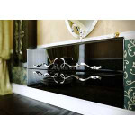 Clarberg Due amanti тумба под умывальник подвесная, черный (Due.01.10/BLK/GL)