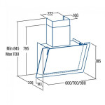 Каминная вытяжка Cata Valto 600 XGWH