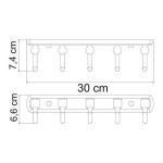 Кронштейн настенный WasserKraft Oder K-3075