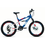 Велосипед Altair MTB FS 20 D синий/красный 2022 г 14" RBK22AL20048