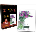 Весы кухонные Матрёна МА-037 тюльпаны (7833)