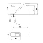 Смеситель для раковины Timo Sahara 2201-15/00F chrome