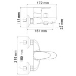Смеситель для ванны WasserKraft Leine 3501 хром