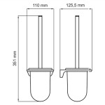 Щетка для унитаза WasserKraft Elbe K-7227