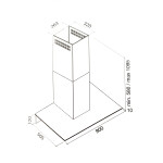 Каминная вытяжка Falmec Extension 90 inox Touchfree (800) ECP