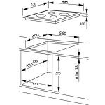 Встраиваемая газовая варочная панель Ricci RGN620BR