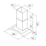 Каминная вытяжка Maunfeld Ancona Plus A 50 нержавеющая сталь/прозрачное с