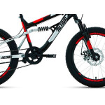 Велосипед Altair MTB FS 20 D черный/красный 2022 г 14" RBK22AL20047