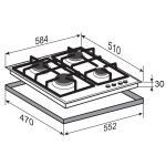 Встраиваемая газовая варочная панель Zigmund & Shtain M 22.6 I