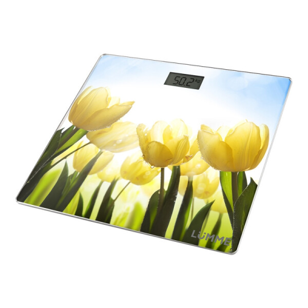 Весы напольные Lumme LU-1329 тюльпаны