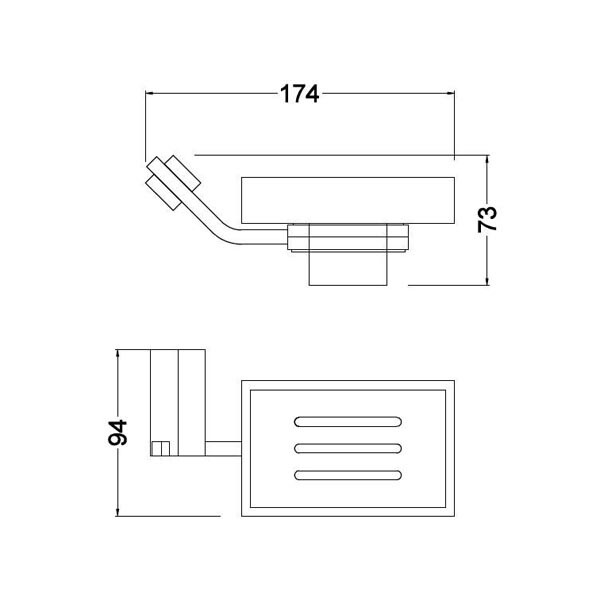Мыльница настенная квадратная Schein Watteau 122CS-R (керамика)