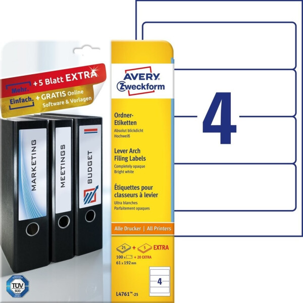 Этикетки Avery Zweckform L4761-25