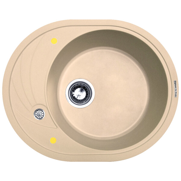 Кухонная мойка Zigmund & Shtain Kreis OV 575 топленое молоко
