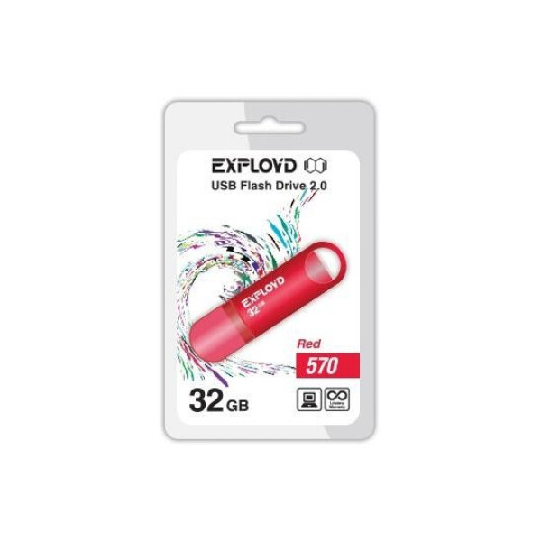 Флэш-накопитель Exployd 32GB 570 красный