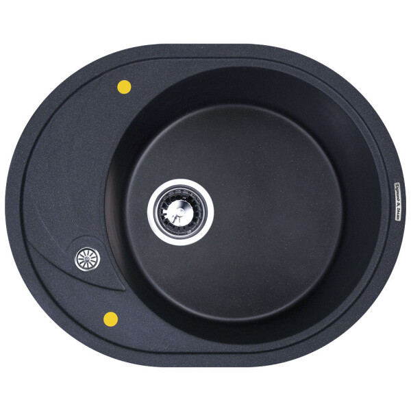 Кухонная мойка Zigmund & Shtain Kreis OV 575 темная скала