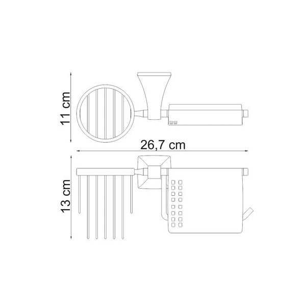 Держатель туалетной бумаги и освежителя WasserKraft Wern K-2559