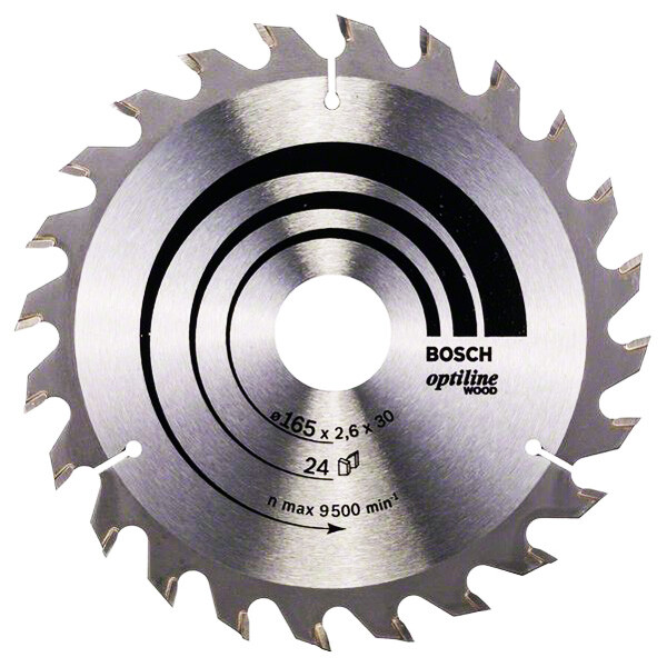 Диск пильный Bosch 165х30х24 Optiline (2.608.640.602)