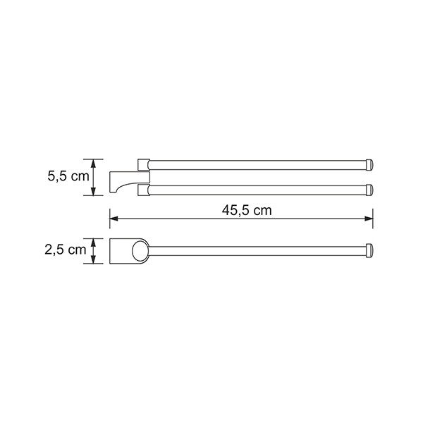 Держатель полотенец рога WasserKraft Kammel K-8331