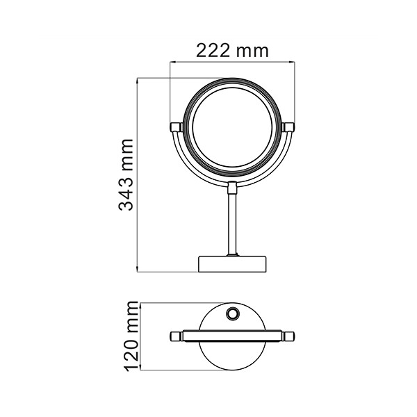 Зеркало WasserKraft K-1005 black