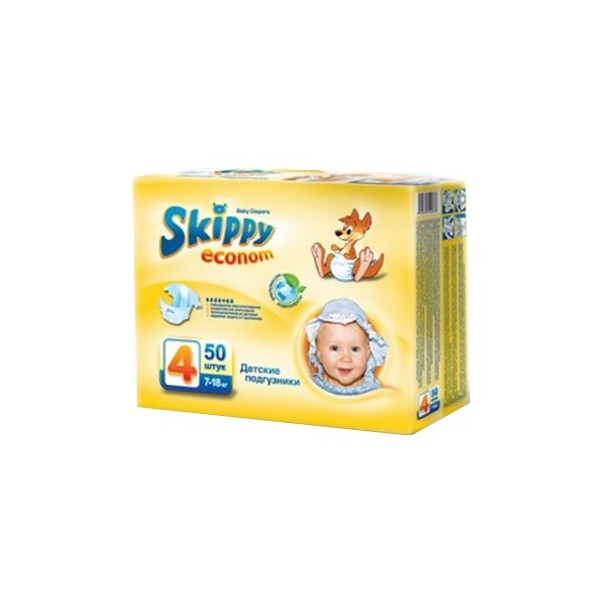 Подгузники Skippy Econom, размер L (7-18 кг) 50 шт,арт.7017